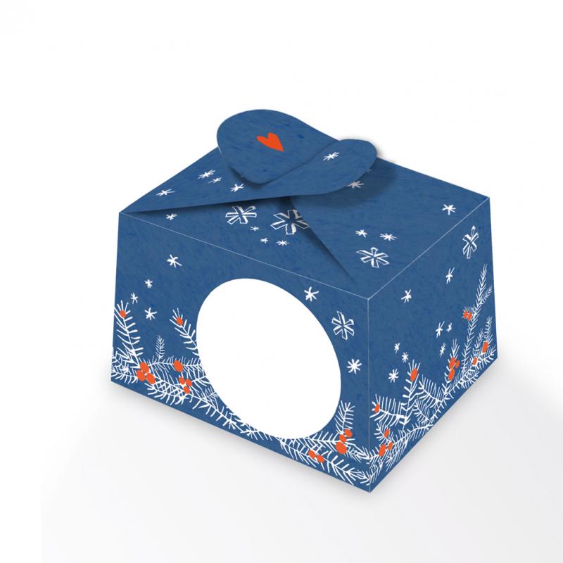 Adventskalender Schachteln zum selbst befüllen in Blau Weiß Rot