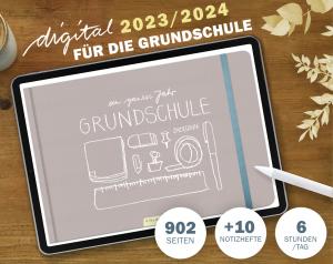 Lehrerkalender digital 2023 2024, Planungshelfer fürs Tablet zur Unterrichtsvorbereitung und Schuljahr Planung, Grundschule