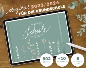 Lehrerkalender digital 2023 2024, Planungshelfer fürs Tablet zur Unterrichtsvorbereitung und Schuljahr Planung, Grundschule