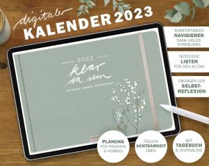 Terminkalender digital 2023, Planungshelfer fürs Tablet zur Tagesplanung und Jahresplanung