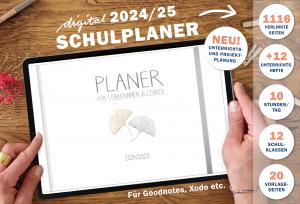 Lehrerkalender digital 2024 2025, Planungshelfer fürs Tablet zur Unterrichtsvorbereitung und Schuljahr Planung