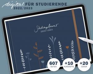Studienkalender digital 2022 2023, Planungshelfer fürs Tablet zur Semestervorbereitung und Studienjahr Planung