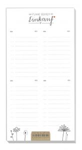 Einkaufslisten Notizblock zum Abreißen aus 50 Blatt Recyclingpapier