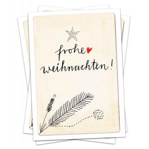 Frohe Weihnachten design Weihnachtskarten, creme weiß rot