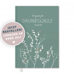 Lehrerkalender 2025 2026 mint mit Blumen mit Planungshelfer für Unterrichtsvorbereitung und Schuljahr Planung