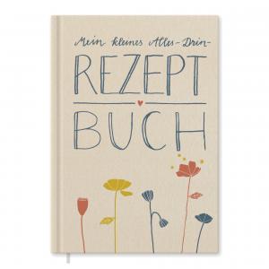 Rezeptbuch zum selbst gestalten, Vintage HandletteringDesign in Creme Beige