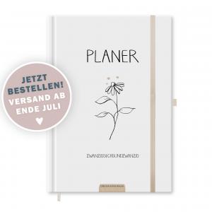 Kalender 2026 weiß beige mit Hilfestellungen für mehr Achtsamkeit