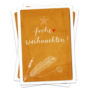 Frohe Weihnachten design Weihnachtskarten, kupfer orange