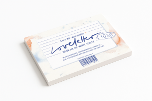 Liebesbrief to go, Abreißblock für verliebte Pärchen, Aufmerksamkeit & Liebesbeweis, Brief mit Herz zum Ankreuzen mit Platz für liebe Worte