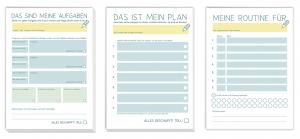 abreißblock set haushaltsplan notizblock