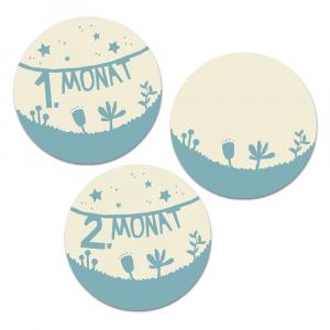 Nummerierte Monatssticker zum Basteln