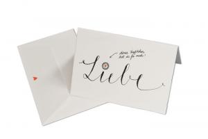 büttenkarte klappkarte für verliebte für ihn valentinskarte schlicht design kalligrafie typografie valentinstag