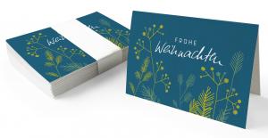 Geschenkanhänger frohe Weihnachten! Blau Weiß, mini Klappkarten zum beschriften deiner Weihnachtsgeschenke