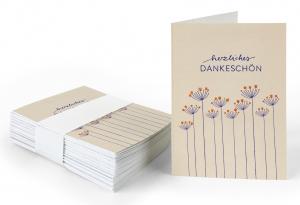 Geschenkanhänger Dankeschön Beige, mini Klappkarten zum beschriften deiner Danksagungen