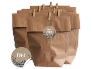 Adventskalender zum Basteln und Befüllen in Beige Blau