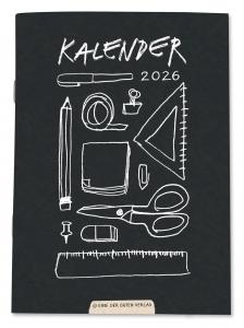 Mini Kalender 2026 in Schwarz Weiß als Hilfestellung für mehr Achtsamkeit & Übersicht