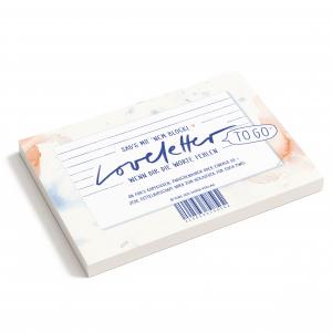 Liebesbrief to go, Abreißblock für verliebte Pärchen, Aufmerksamkeit & Liebesbeweis, Brief mit Herz zum Ankreuzen mit Platz für liebe Worte
