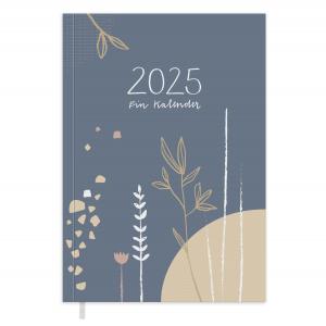 Kalender 2025 blau mit Hilfestellungen für mehr Achtsamkeit