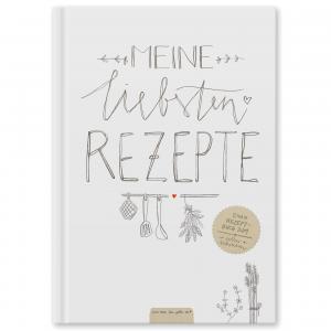 Rezeptbuch zum selbst gestalten, Vintage Design in Weiß