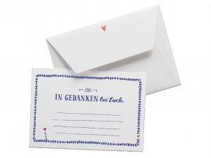beileidskarte, beileid, trauer, trauerkarte, büttenkarte, grußkarten, büttenpapier, bütte, abschied, mut, motivation, gedanken, gruß, blau, weiß, design, tusche, delfter, holland, design, schlicht, dezent, elegant