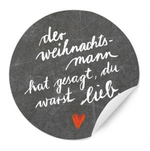 weihnachtsmann weihnachten weihnachtsgeschenk weihnachtssticker sticker aufkleber etiketten anthrazit grau witzig