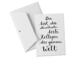 kollegin,kolleginnen,mitarbeiter,büro,arbeitskollegin,grußkarte,glückwunschkarten,danksagung,dankeschön,geburtstag,jubiläum,jahrestag,edel,schlicht,design,kalligrafie