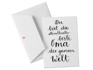 grußkarte,glückwunsch,postkarte,muttertag,oma,großmutter,geburtstag,dankeschön,dankeskarten,bütte,edel,schlicht,design,kalligrafie