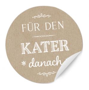 Gastgeschenk Sticker Hochzeit Creme Party Survival Pack beige pack hell chic edel