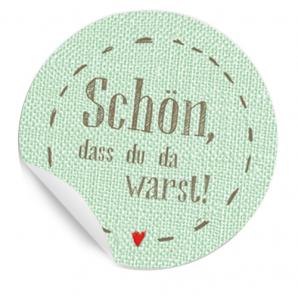 Aufkleber für Gastgeschenk zur Hochzeit oder Geburtstag