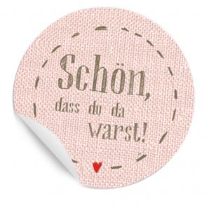 Aufkleber für Gastgeschenk zur Hochzeit oder Geburtstag