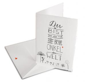 Grußkarte für den allerbesten Onkel Kalligrafie Stil