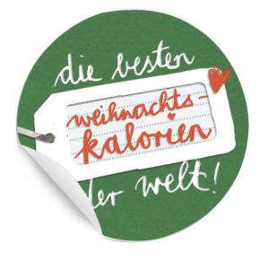 Weihnachtskalorien 24 Etiketten für Kekse & Gebäck zum Selbstbeschriften Grün